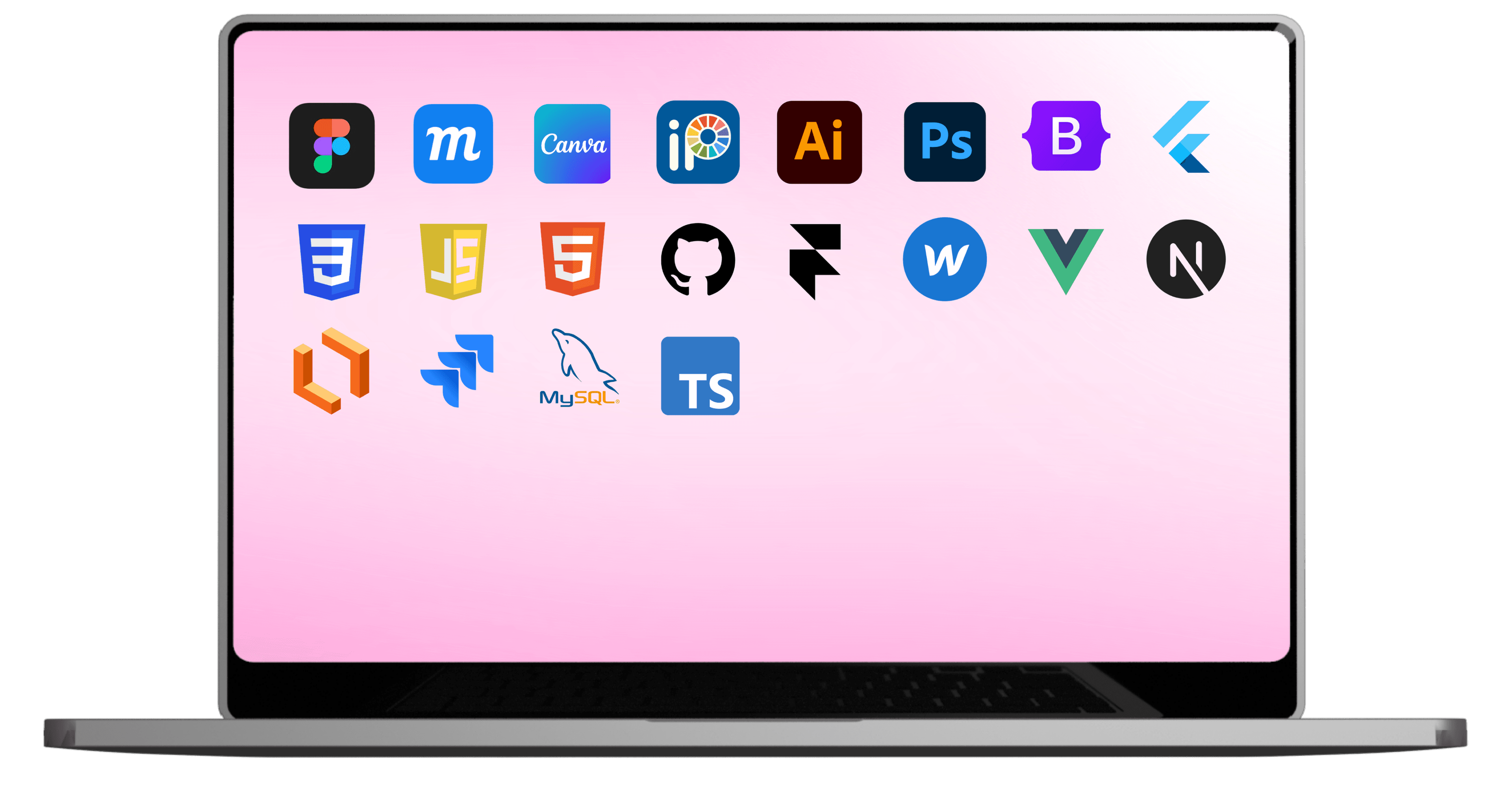 Laptop showing tools
