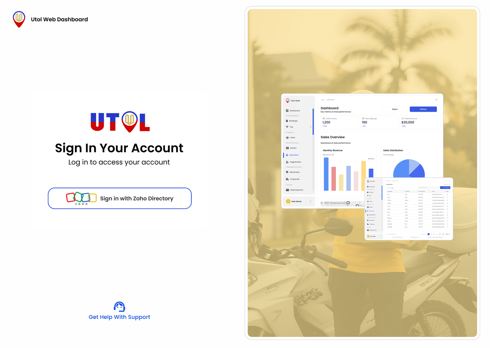 Utol Ride Hailing Web Admin